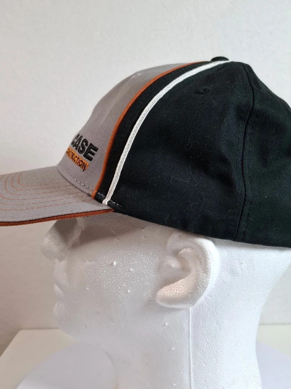 CASE Construction Gray and Orange Snapback Cap